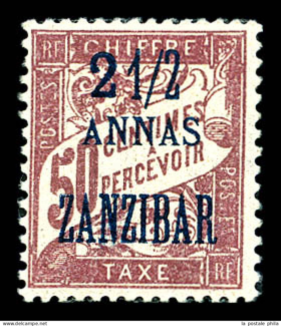 Taxe N°5a, Erreur De Surcharge: 2 1/2a Sur 50c. SUP. R. (signé/certificat)  Qualité: *  Cote: 1900 Euros - Unused Stamps