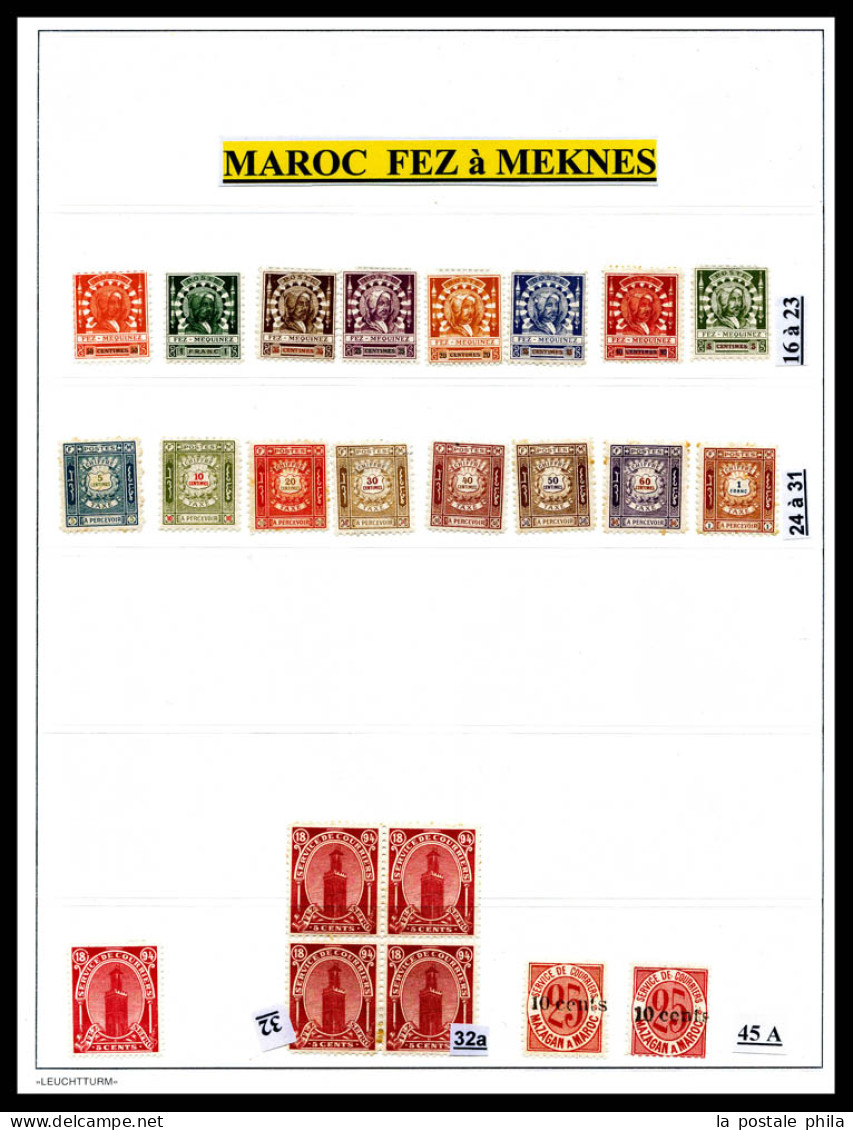 MAROC Postes Locales. * Postes Locales. Collection. 1891-1899 (Poste), Des Valeurs Moyennes Et Séries Complètes Entre Le - Collections