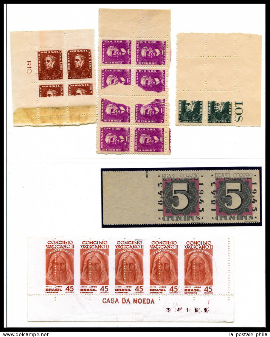 1943 à 1966: Bel Ensemble De 10 Variétés Neuves Dont Piquage à Cheval, Impression Partielle, Raccord, Piquages Partiels. - Ongebruikt