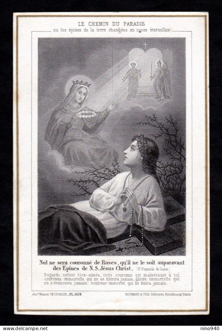 Santino/incisione/engraving: NUL NE SERA COURONNE'...   - E  - Mm: 76 X 117  - Ch Letaille/Boumard-Parigi- Nr. PL 628 - Religion & Esotérisme