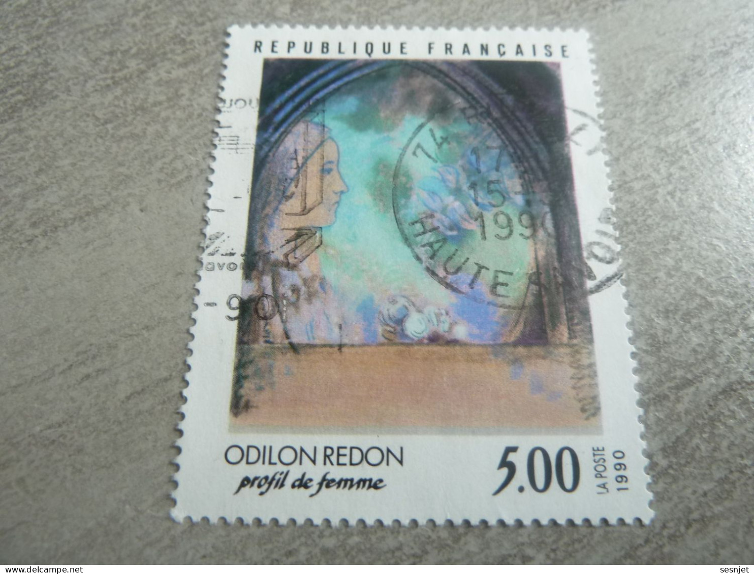 Odilon Redon (1840-1916) - Profil De Femme - 5f. - Yt 2635 - Multicolore - Oblitéré - Année 1990 - - Used Stamps