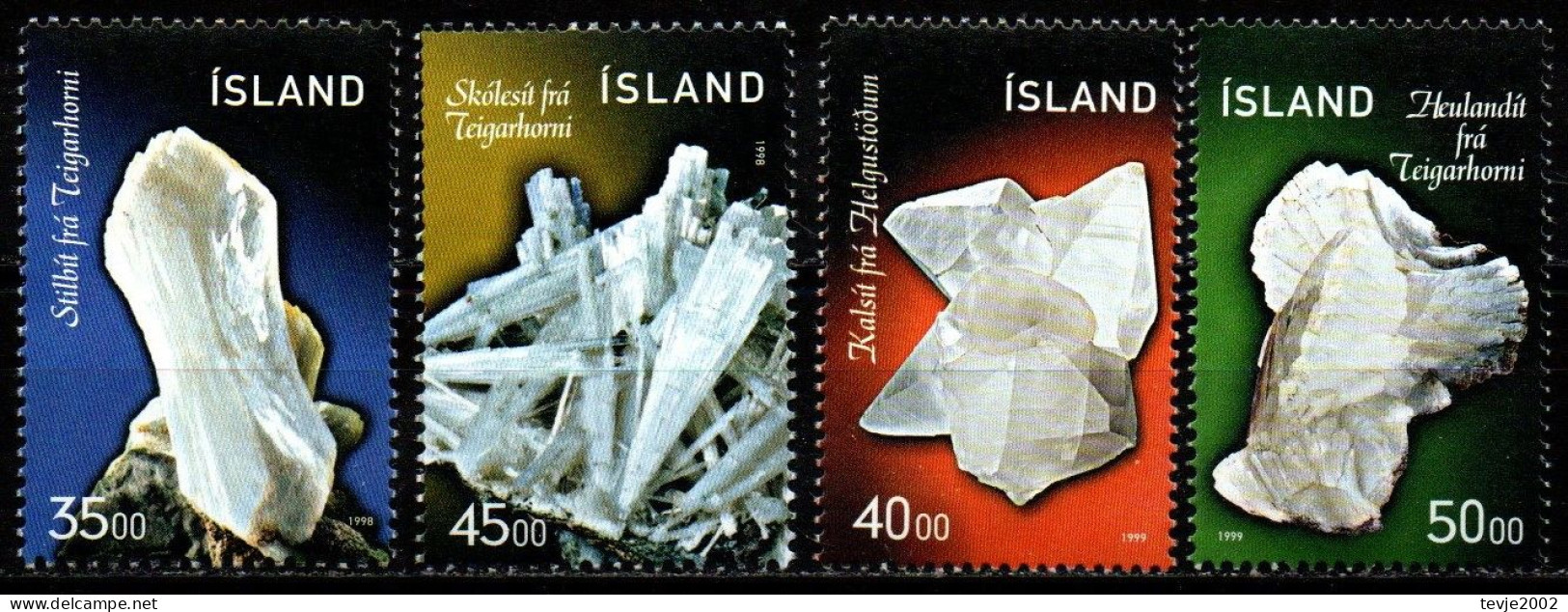 Island 1998/99 - Mi.Nr. 893/894 + 917/918 - Postfrisch MNH - Mineralien Minerals - Minerales