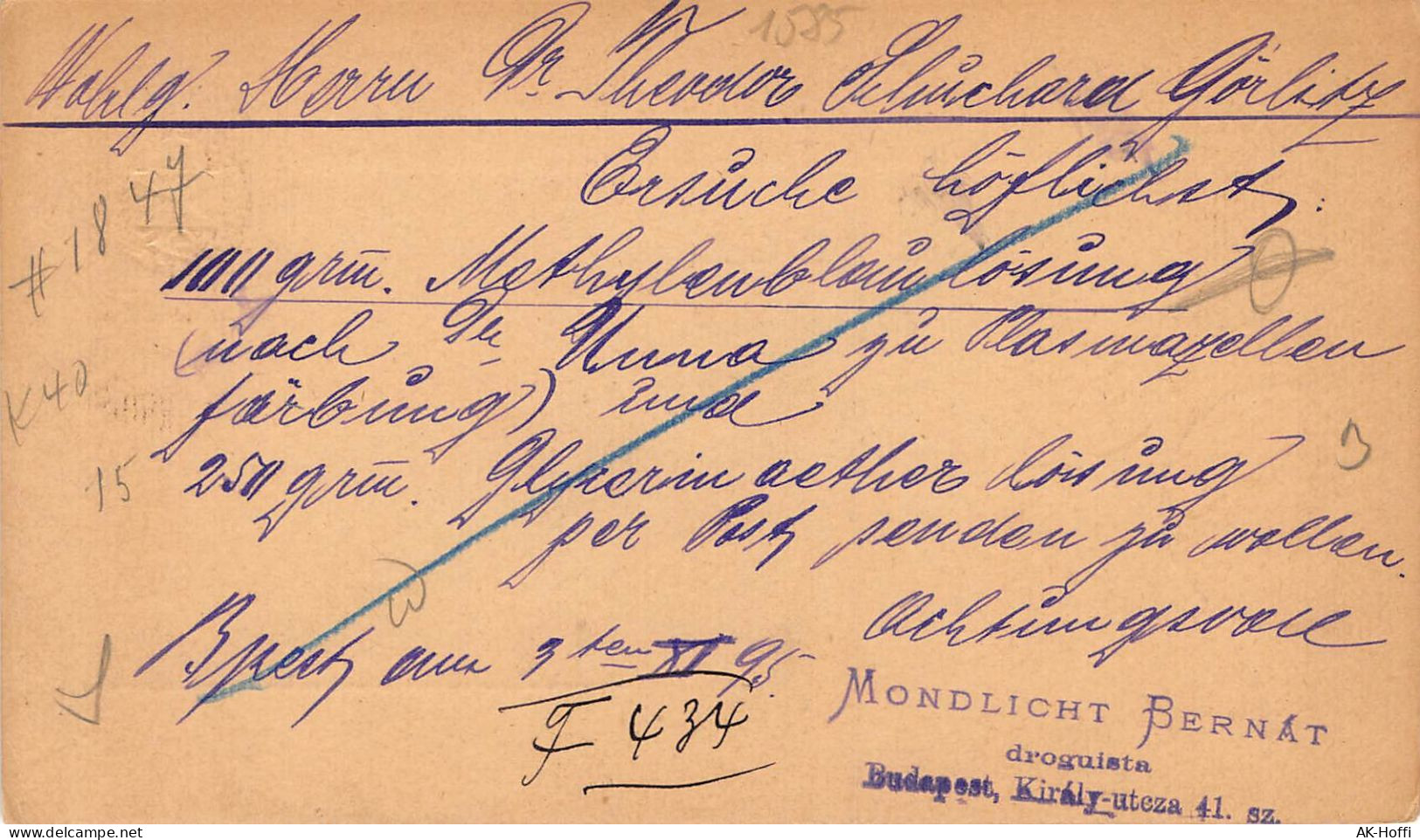 Ungarn Ganzsache Gelaufen 1895 Nach Görlitz - Enteros Postales