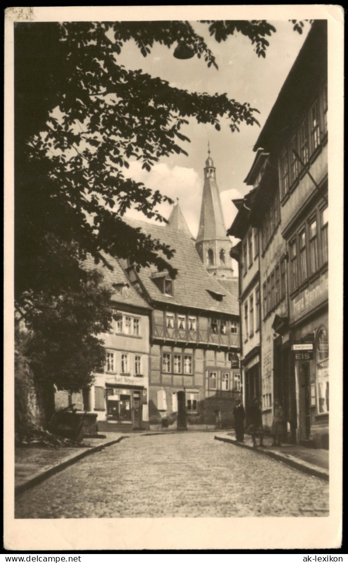 Ansichtskarte Nordhausen Straße, Eisdiele 1955 - Nordhausen