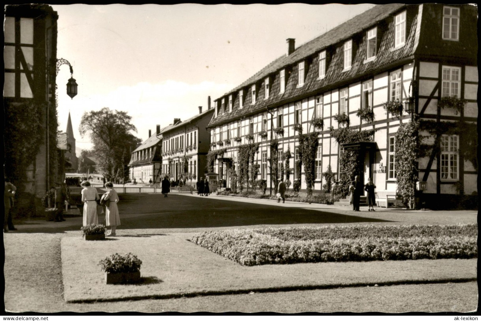 Ansichtskarte Bad Driburg Straßenpartie - Kurhäuser 1958 - Bad Driburg