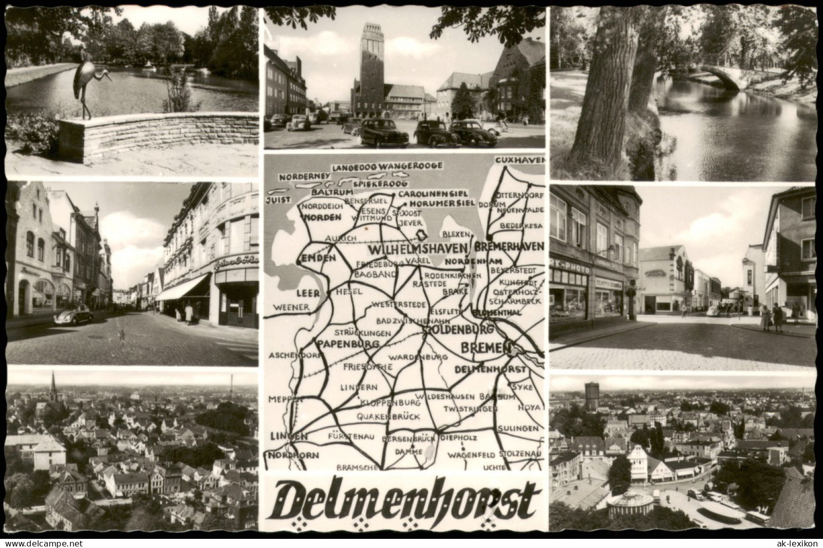 Ansichtskarte Delmenhorst Demost Stadt, Straßen, Park 1963 - Delmenhorst