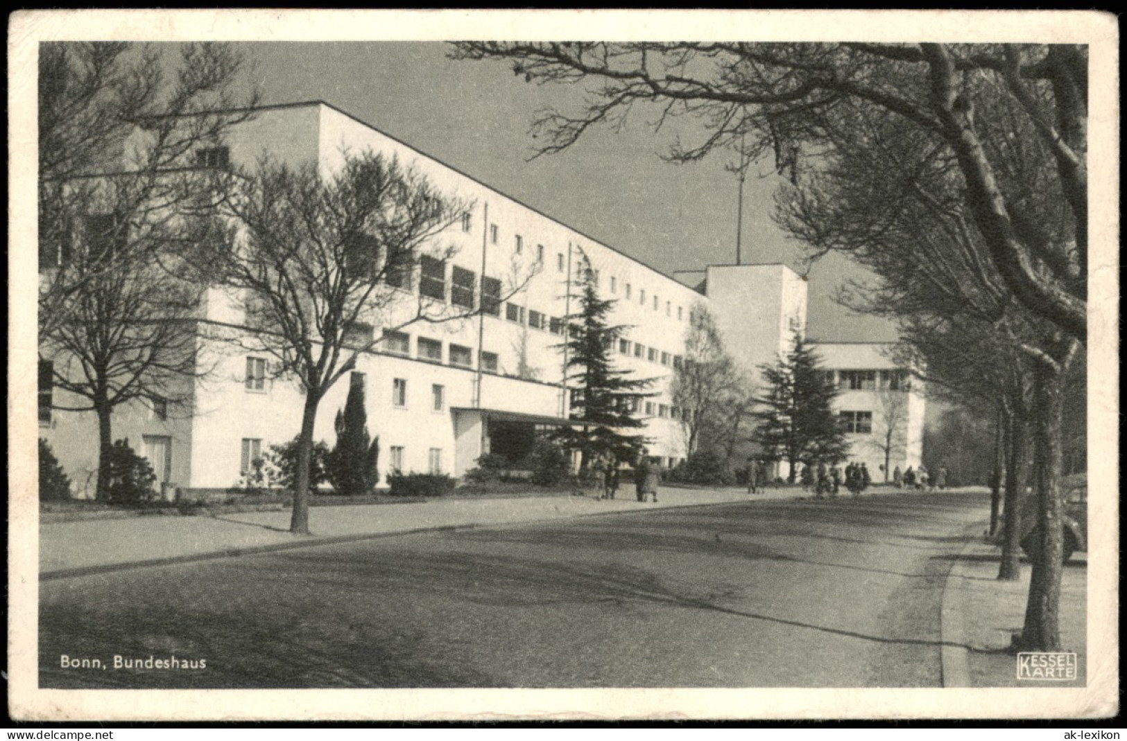 Ansichtskarte Bonn Bundeshaus, Straßenpartie 1951 - Bonn