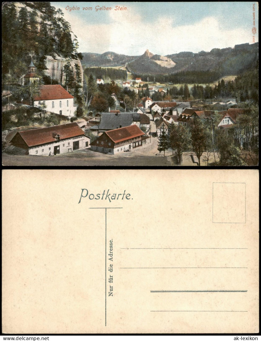 Ansichtskarte Oybin Panorama Ansicht Vom Gelben Stein 1910 - Oybin