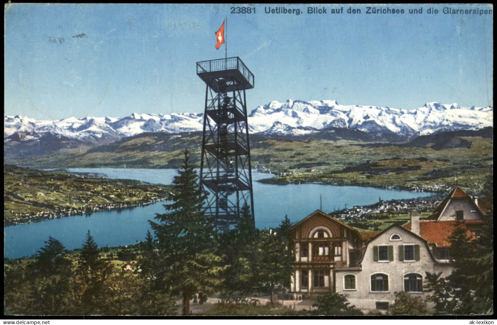 Zürich Uetliberg Blick Auf Den Zürichsee Und Die Glarneralpen 1930/0000 - Otros & Sin Clasificación