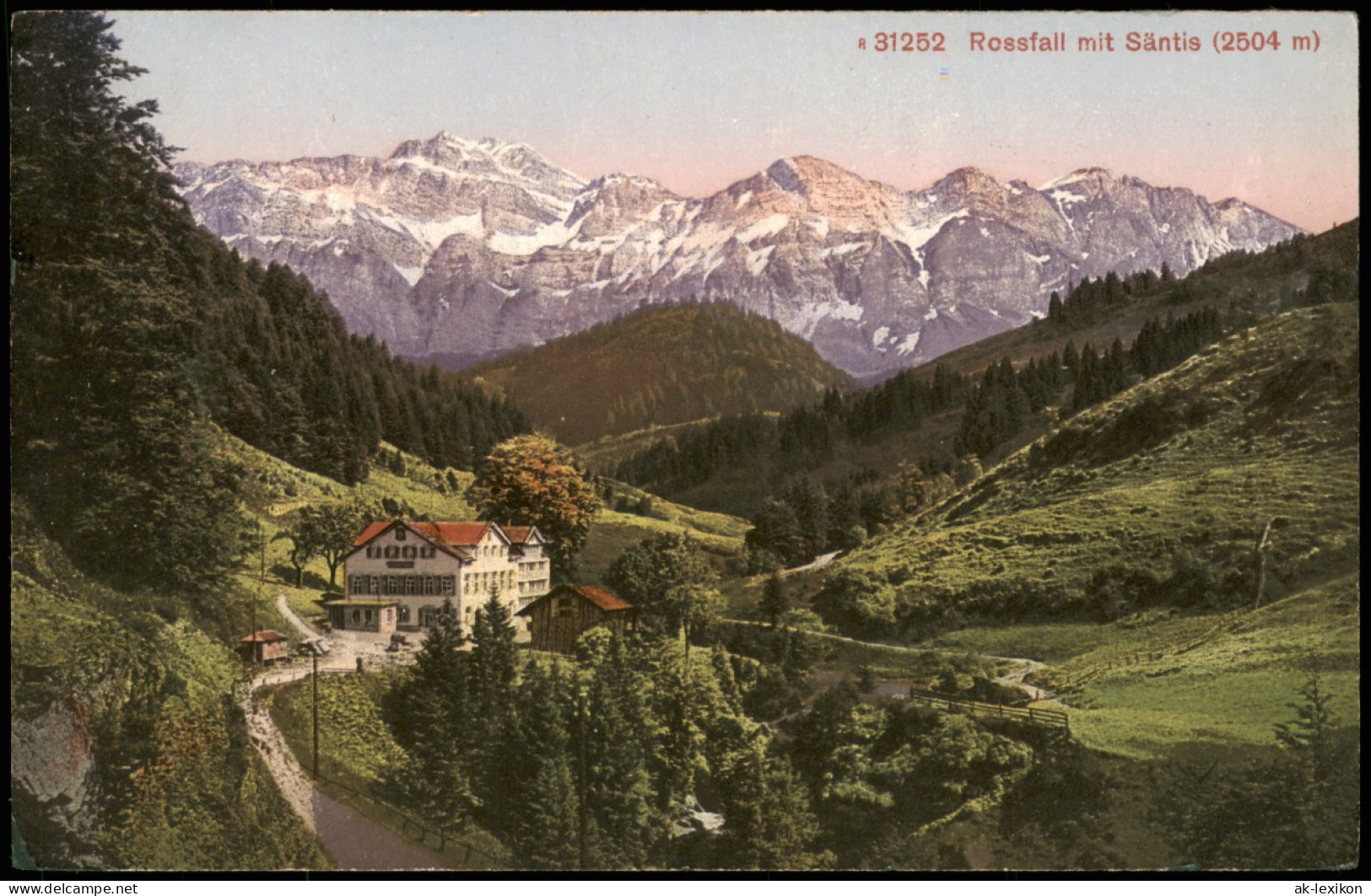 Ansichtskarte Schwende Umland-Ansicht Rossfall Mit Säntis (2504 M) 1910 - Sonstige & Ohne Zuordnung