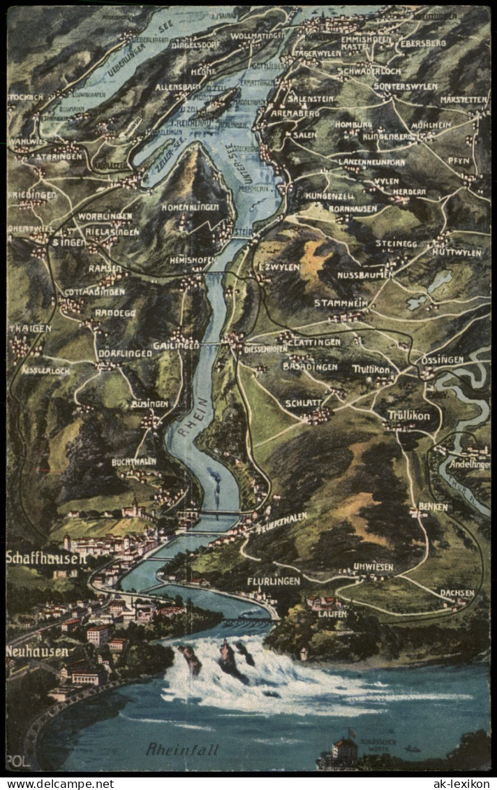 Ansichtskarte  Der Rhein Von Konstanz Bis Rheinfall 1910 - Unclassified