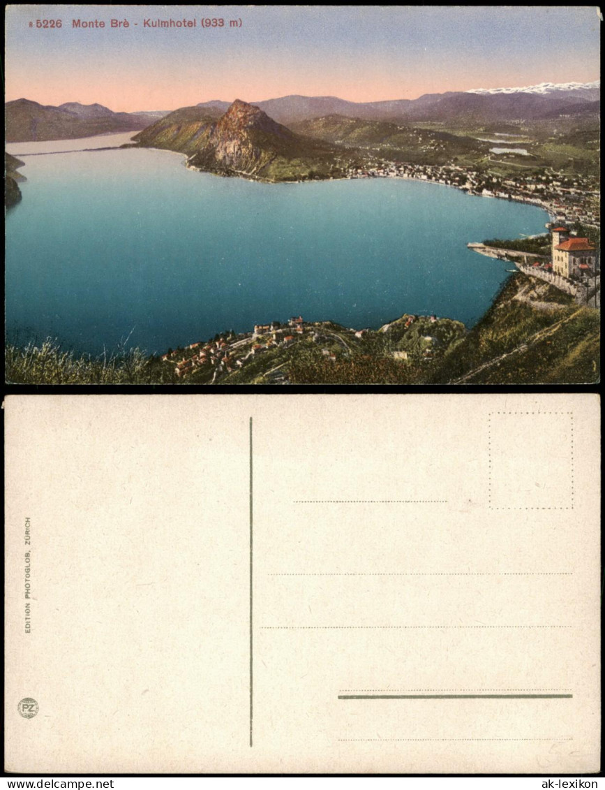 Ansichtskarte Lugano Monte Brè - Kulmhotel (933 M) 1910 - Andere & Zonder Classificatie