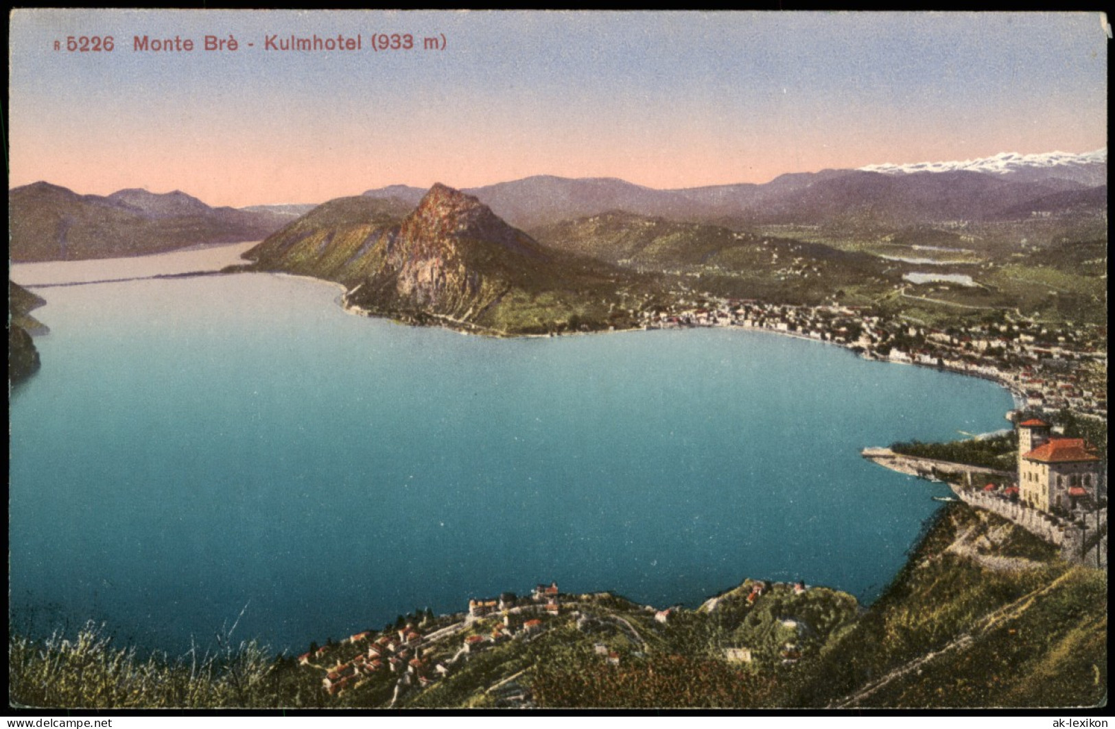 Ansichtskarte Lugano Monte Brè - Kulmhotel (933 M) 1910 - Andere & Zonder Classificatie