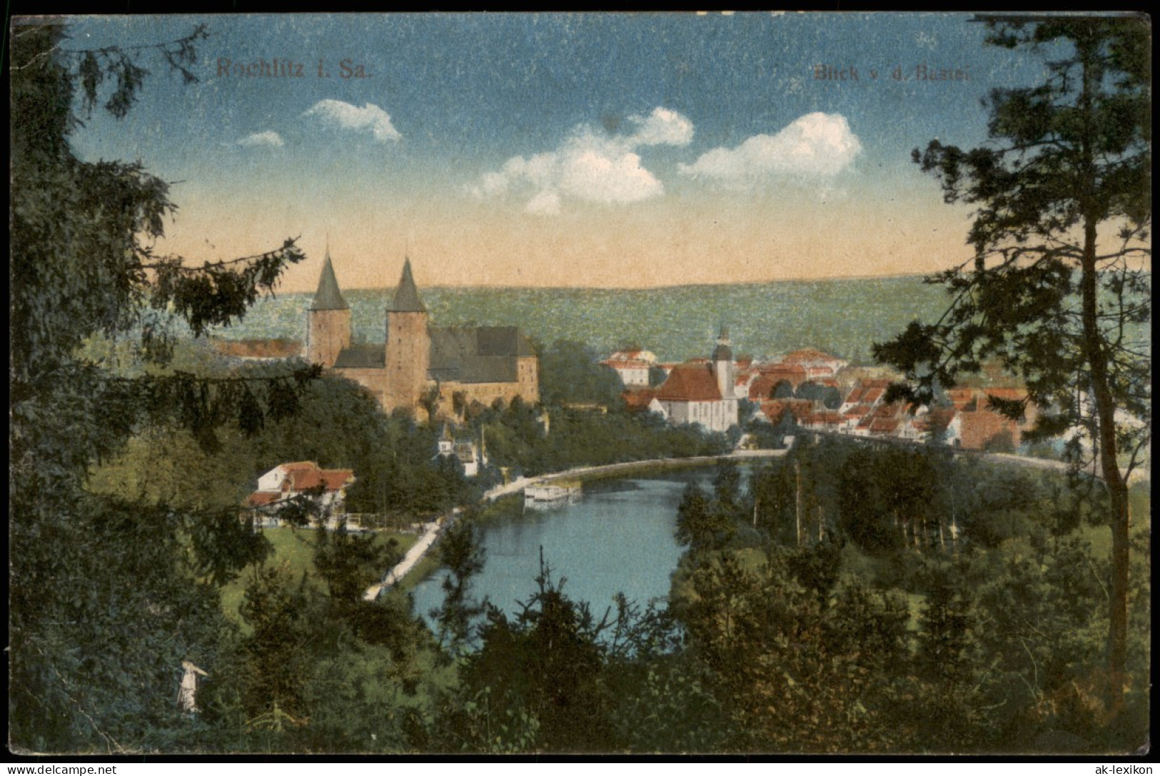 Ansichtskarte Rochlitz Panorama-Ansicht Ortsansicht 1924 - Rochlitz