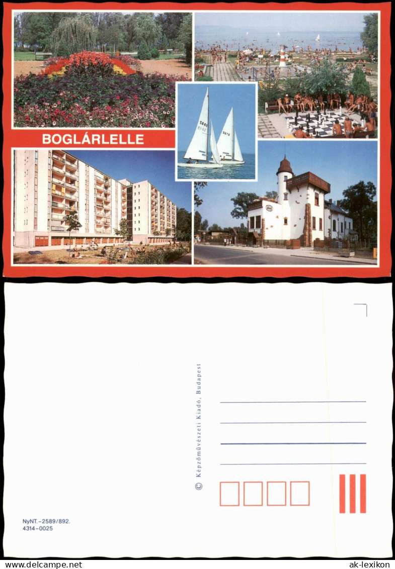 Postcard Boglarlelle Mehrbildkarte Ortsansichten BOGLÁRLELLE 1990 - Hongrie