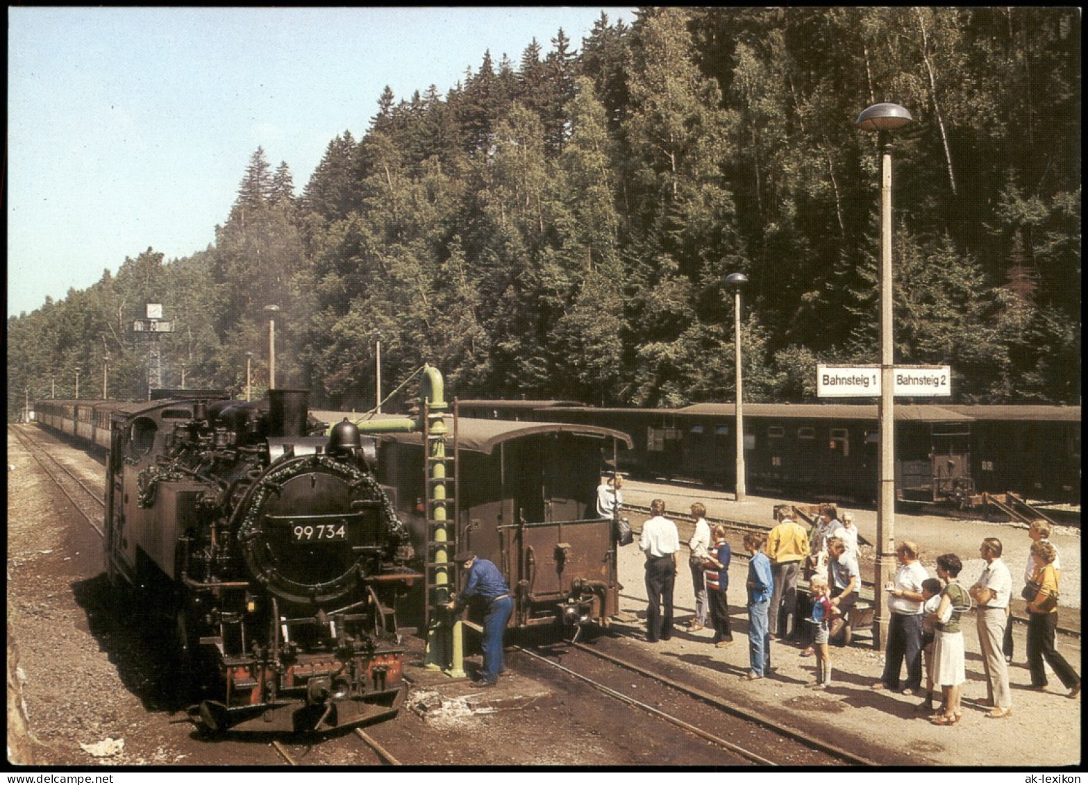 Kipsdorf Altenberg (Erzgebirge) Schmalspurbahn Freital  Bahnhof Kipsdorf  1990 - Kipsdorf