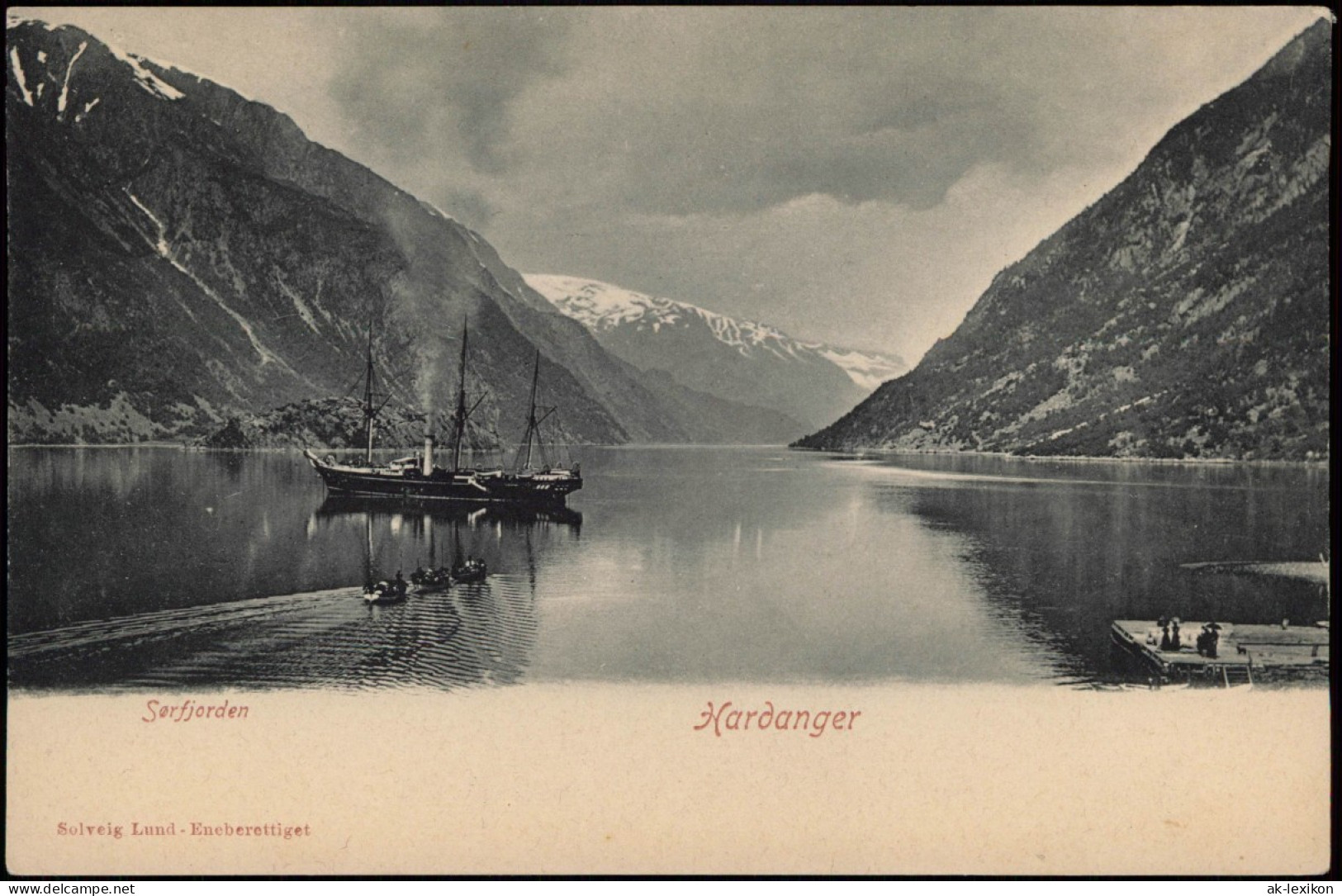 Postcard Hardanger Sorfjorden, Dampfer Steamer 1911 - Norvège