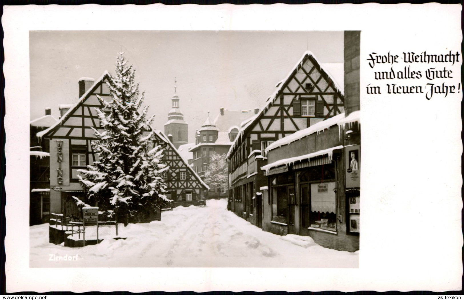 Ansichtskarte Zirndorf Straßenpartie - Geschäfte Im Winter 1959 - Zirndorf