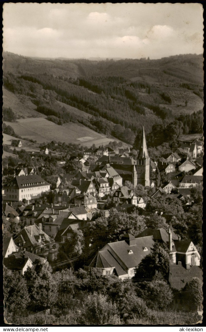 Ansichtskarte Gummersbach Blick Auf Die Stadt 1955 - Gummersbach