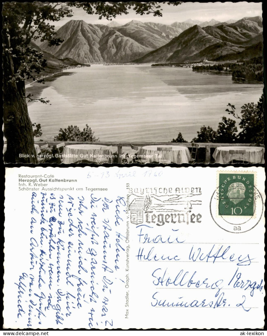 Egern Am Tegernsee Blick V. Herzogl. Gaststätte Gut Kaltenbrunn 1961 - Other & Unclassified