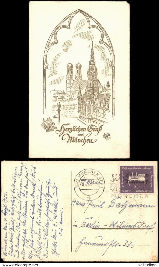 Ansichtskarte München Frauenkirche - Künstlerkarte 1955 - Muenchen