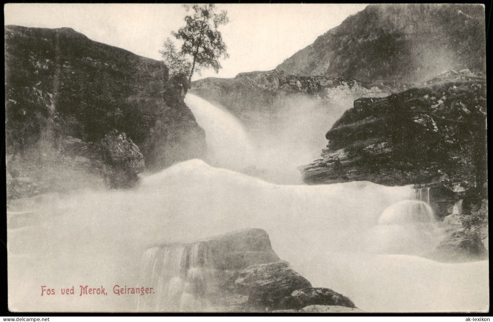 Postcard Geiranger Fos Ved Merok, Norge Norway 1912 - Norvège