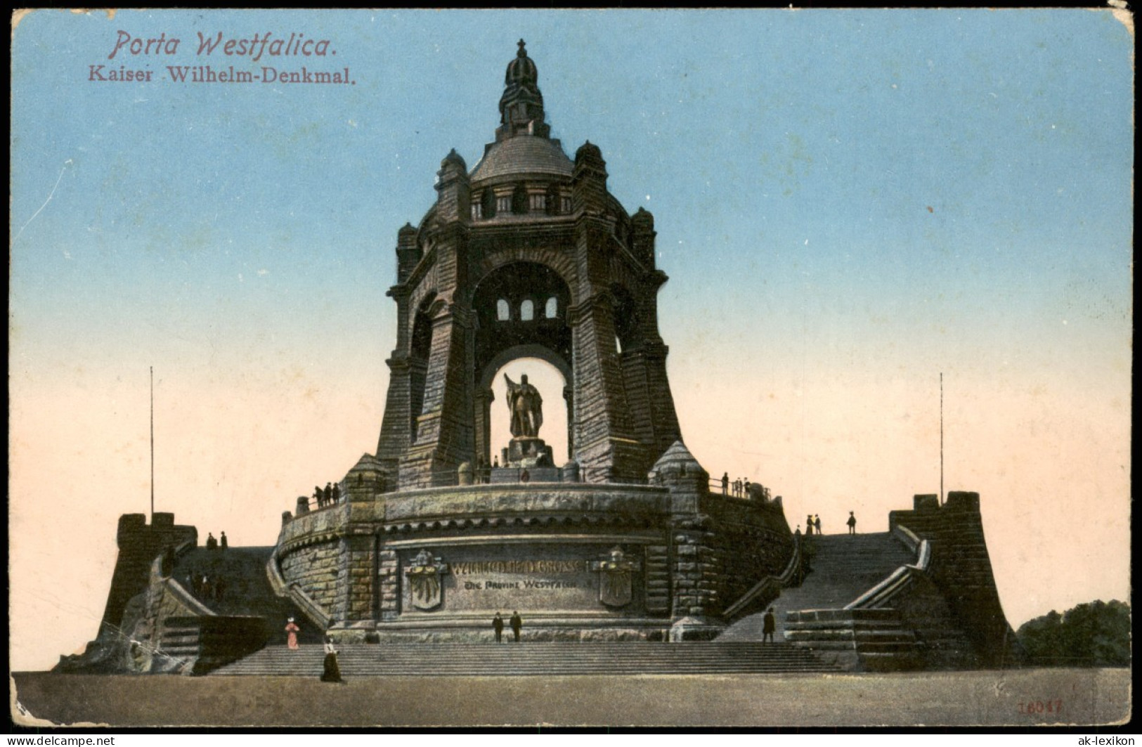 Ansichtskarte Porta Westfalica Kaiser-Wilhelm-Denkmal 1911  Stempel Bismarckbund - Porta Westfalica