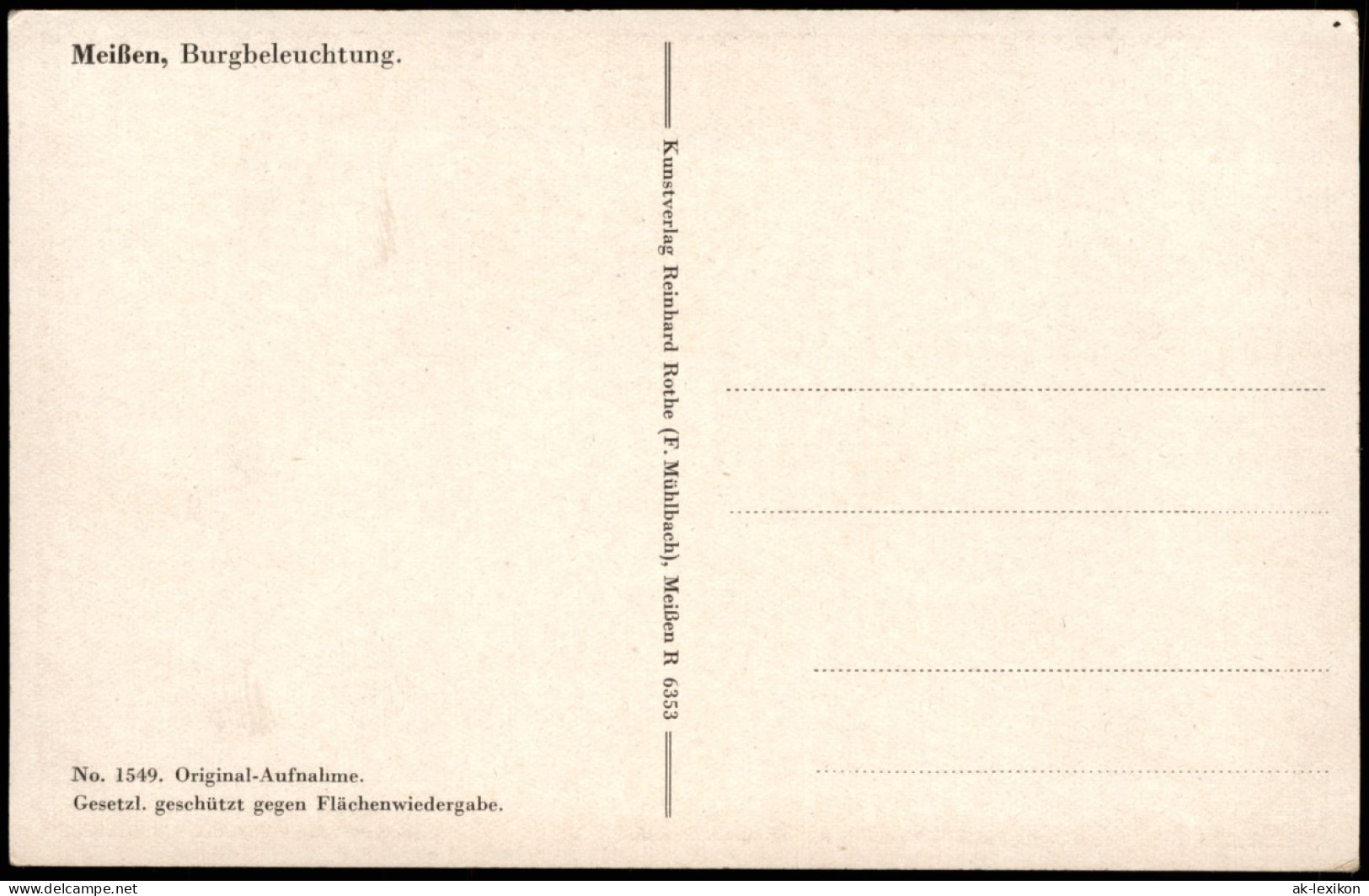 Ansichtskarte Meißen Schloss Albrechtsburg - Burgbeleuchtung. 1936 - Meissen