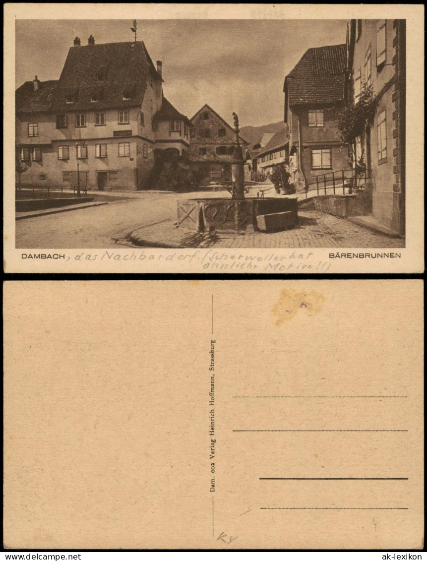 CPA Dambach (Elsass/Alsace) Straßenpartie Am Bärenbrunnen 1932 - Dambach-la-ville