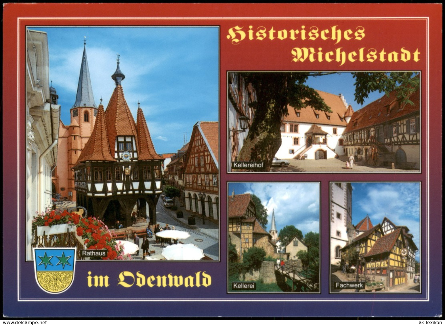 Ansichtskarte Michelstadt Mehrbildkarte Mit Rathaus, Kellerei, Fachwerk 2000 - Michelstadt