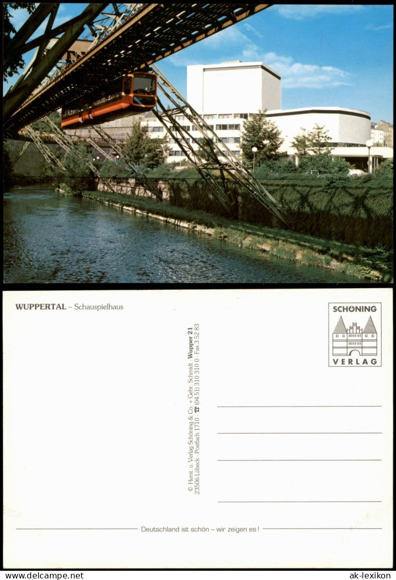 Ansichtskarte Wuppertal Schwebebahn Am Schauspielhaus 1990 - Wuppertal