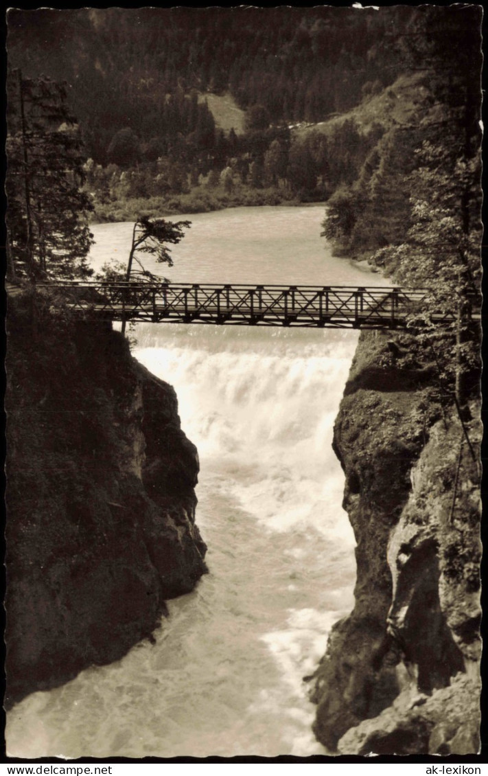 Ansichtskarte Füssen Lechfall (Wasserfall) Waterfall River Falls 1960 - Fuessen