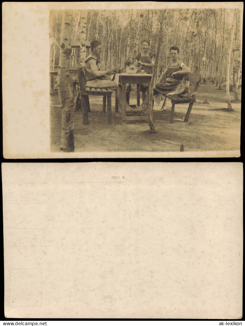 Kultur - Musik Musiker Im Birkenwald Als Frauen Verkleidet 1915 Privatfoto - Music And Musicians