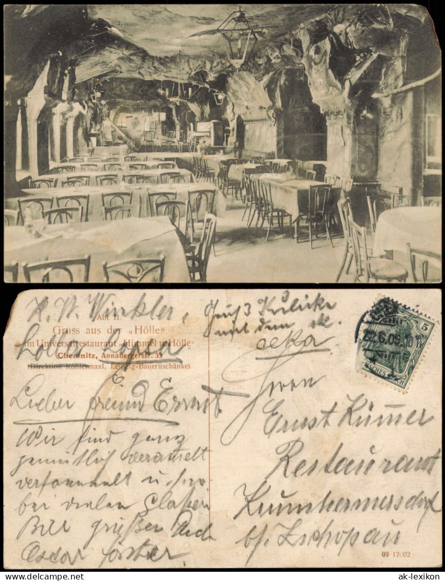 Chemnitz Universallrestaurant Himmel Und Hölle Annabergerstraße 1909 - Chemnitz