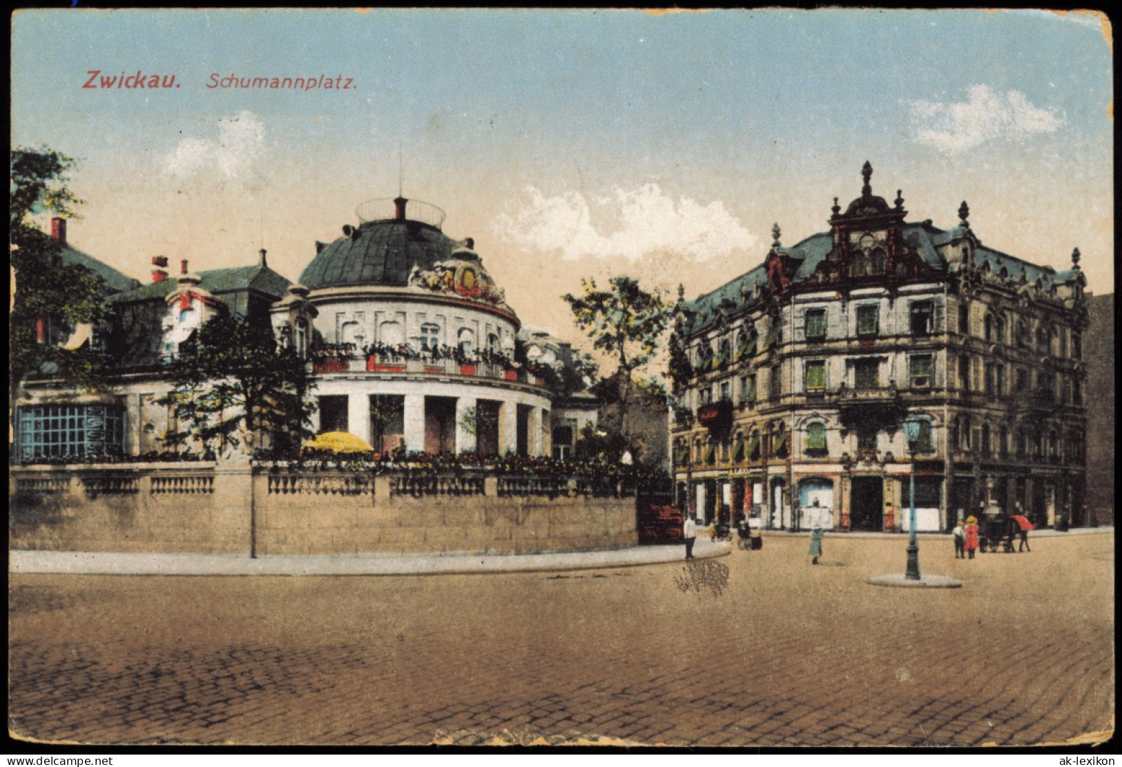 Ansichtskarte Zwickau Restauration - Partie Am Schumannplatz 1915/1924 - Zwickau