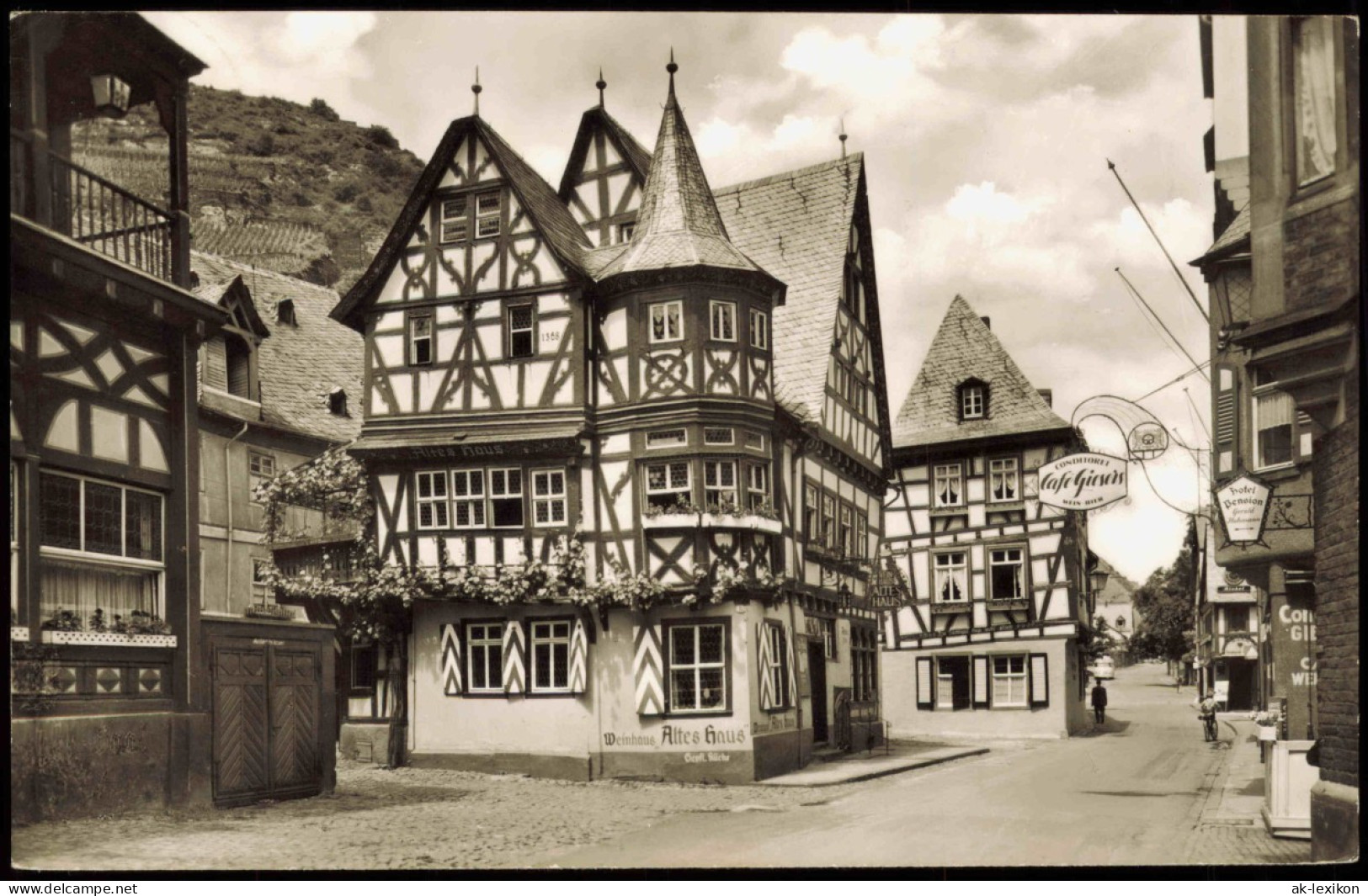 Ansichtskarte Bacharach Altes Haus, Strassen Partie, Ortsansicht 1966 - Bacharach