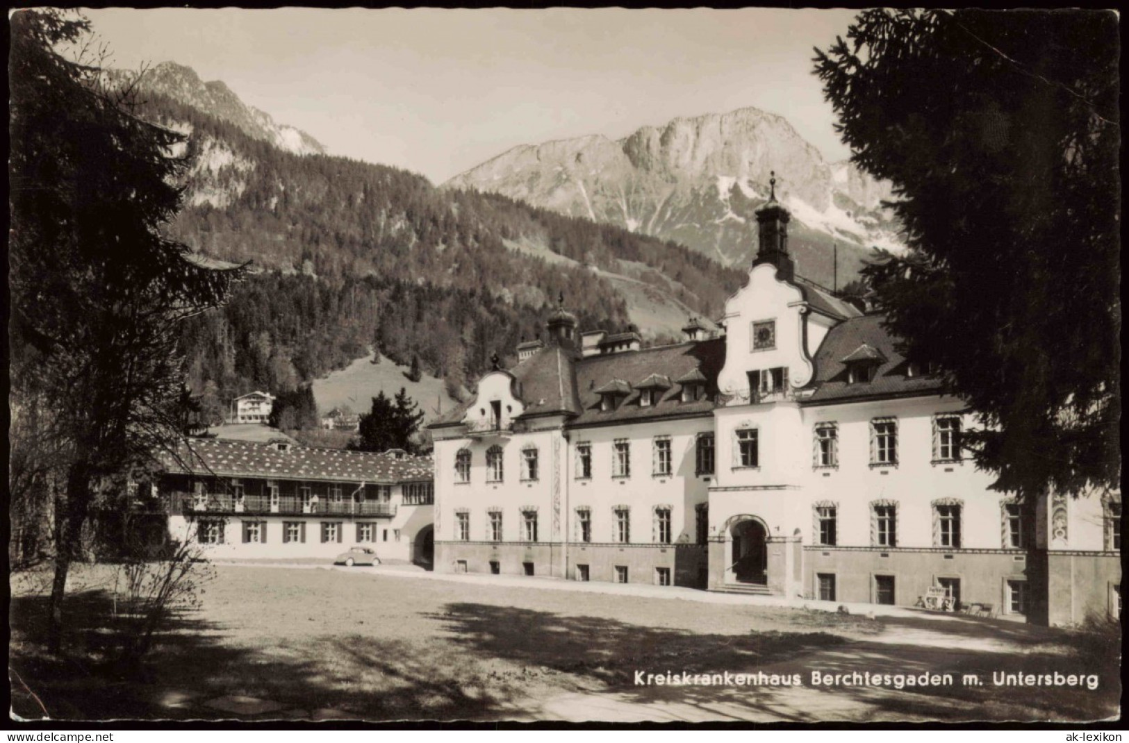 Ansichtskarte Berchtesgaden Kreiskrankenhaus M. Untersberg 1957 - Berchtesgaden