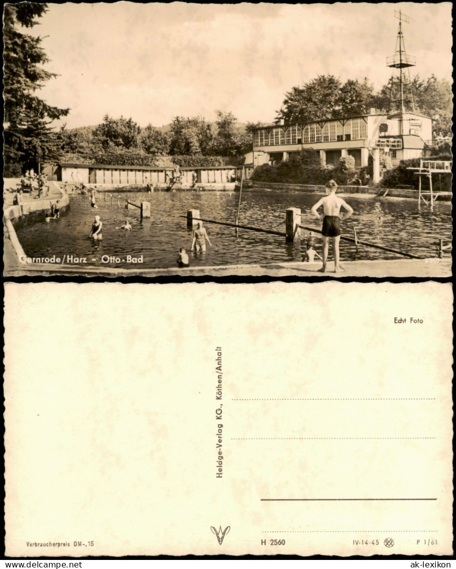 Ansichtskarte Gernrode-Quedlinburg Schwimmbad, Anlagen 1961 - Autres & Non Classés