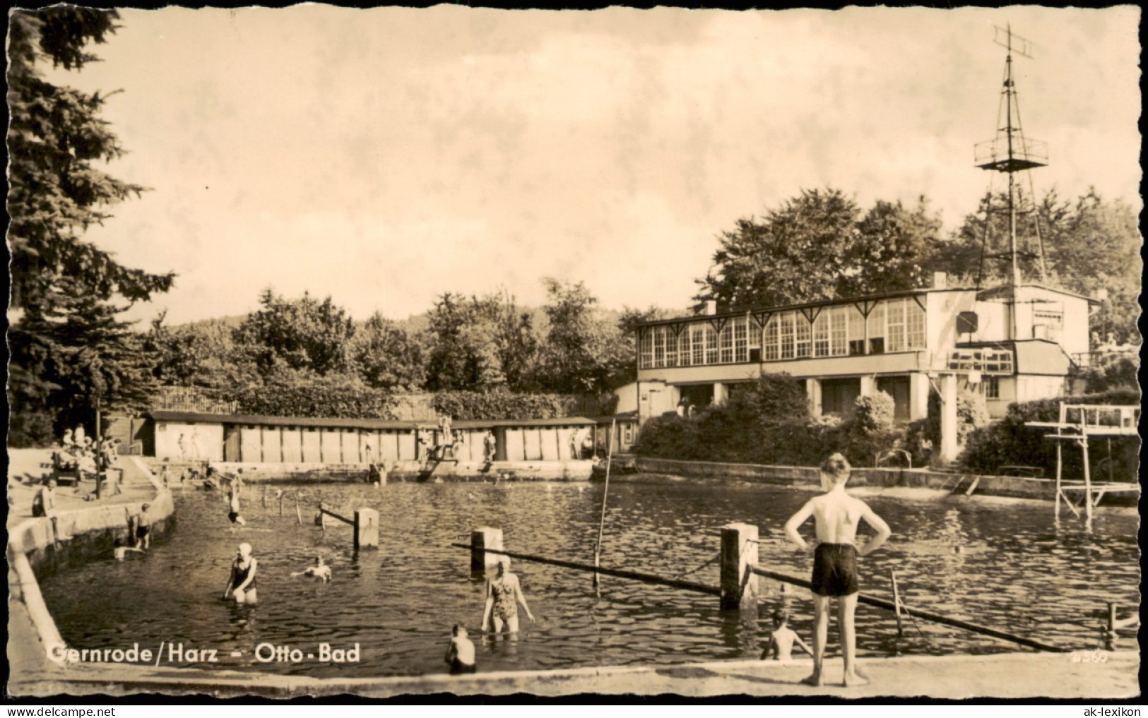 Ansichtskarte Gernrode-Quedlinburg Schwimmbad, Anlagen 1961 - Autres & Non Classés