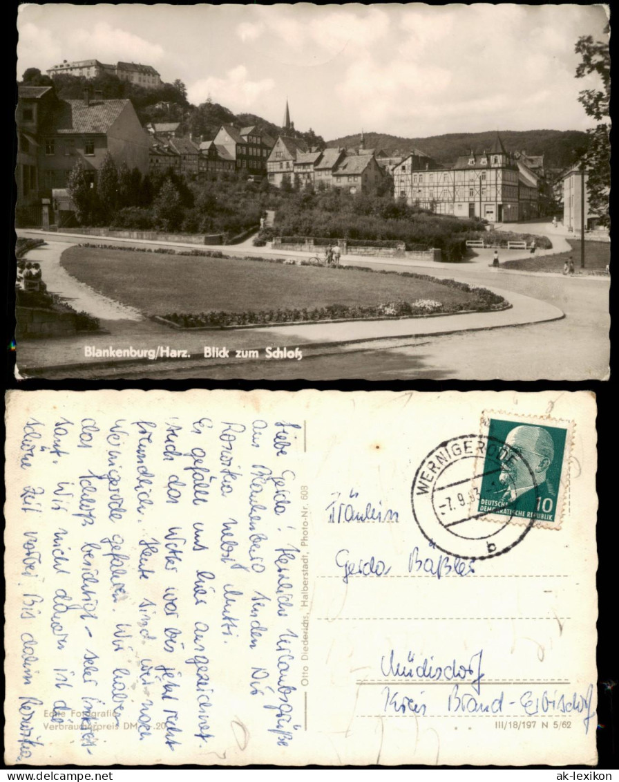 Ansichtskarte Blankenburg (Harz) Blick Zum Schloß 1962 - Autres & Non Classés