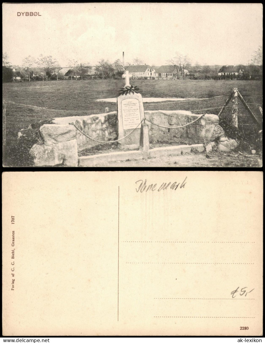 Postcard Düppel Dybbøl Sogn Düppeldenkmal - Siegesdenkmal 1914 - Denemarken