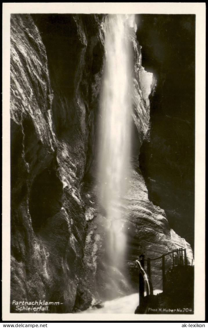 Garmisch-Partenkirchen Partnachklamm Schleierfall Wasserfall Waterfall 1974 - Garmisch-Partenkirchen