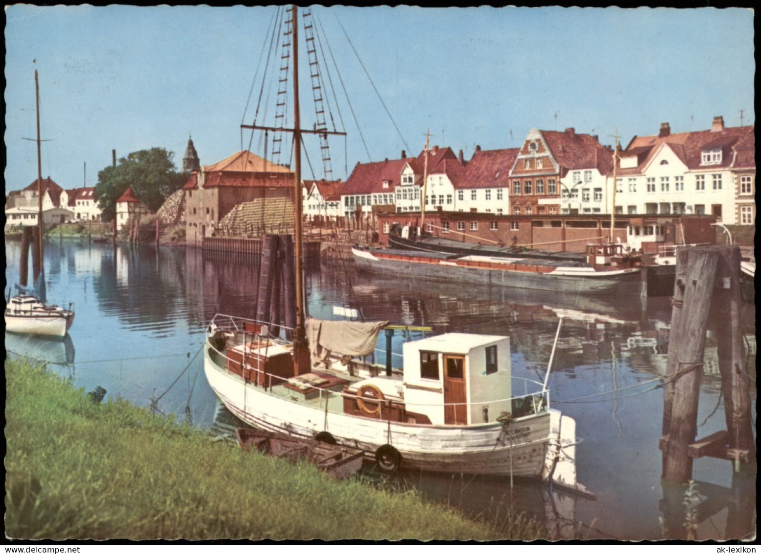 Ansichtskarte Glückstadt Lykstad Binnenhafen 1968 - Other & Unclassified