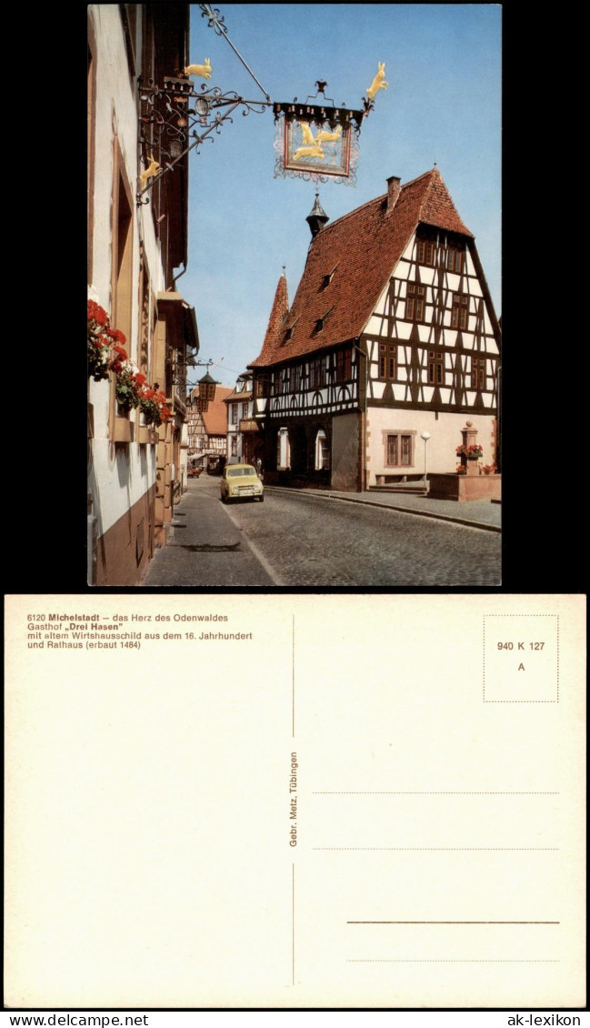 Ansichtskarte Michelstadt Gasthof ,,Drei Hasen" 1978 - Michelstadt