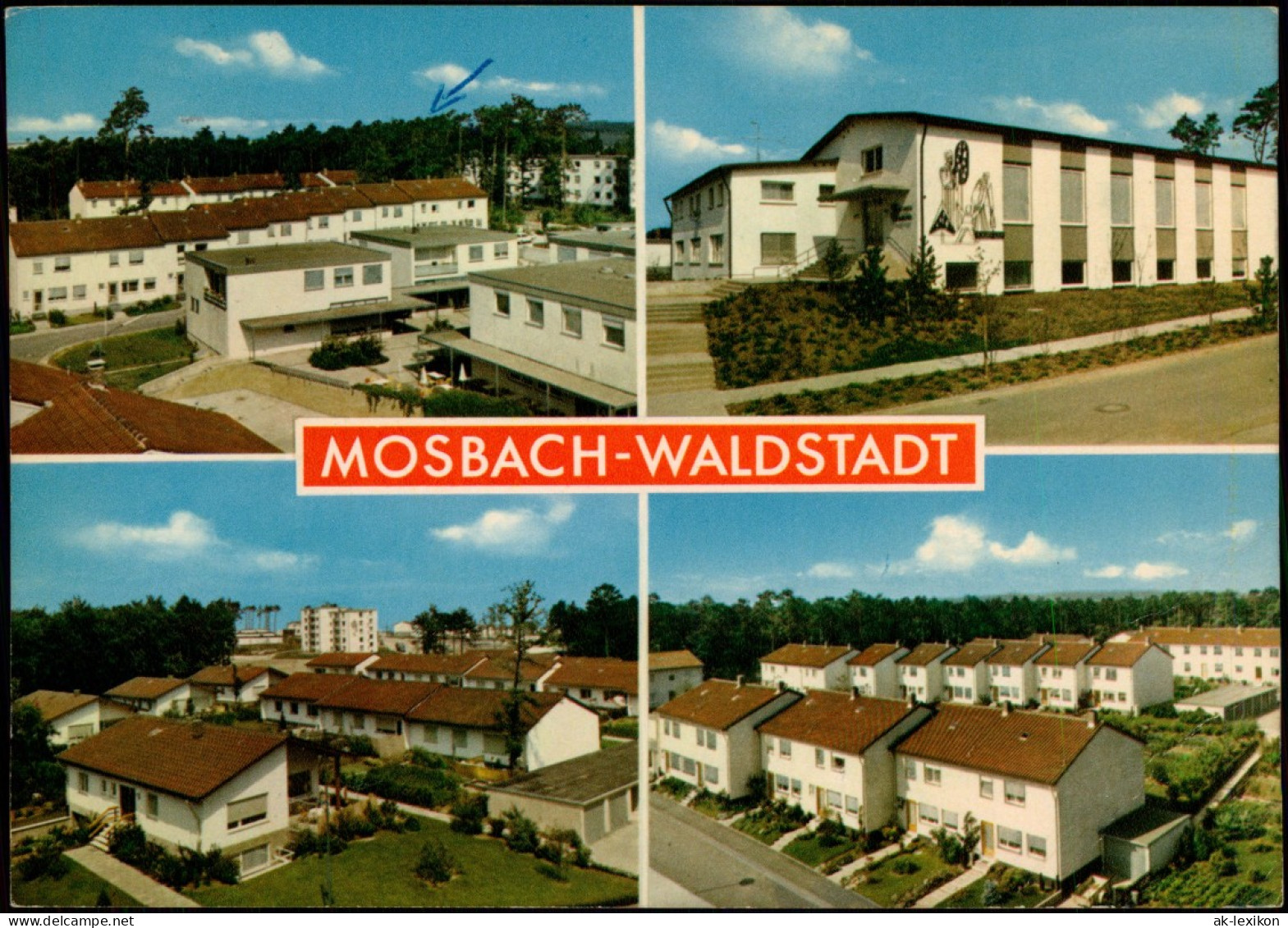 Mosbach (Baden) Mehrbildkarte 4 Ansichten Aus D. Waldstadt, Siedlung 1965 - Mosbach