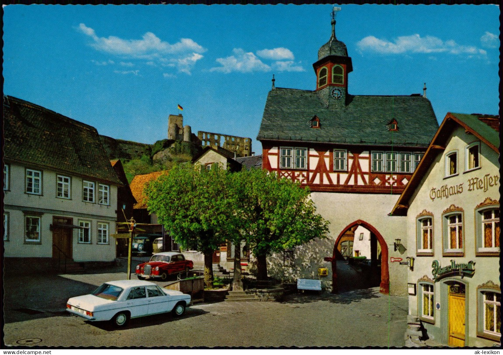 Königstein (Taunus) Partie Am Alten Rathaus; Autos Mercedes 1986 - Koenigstein