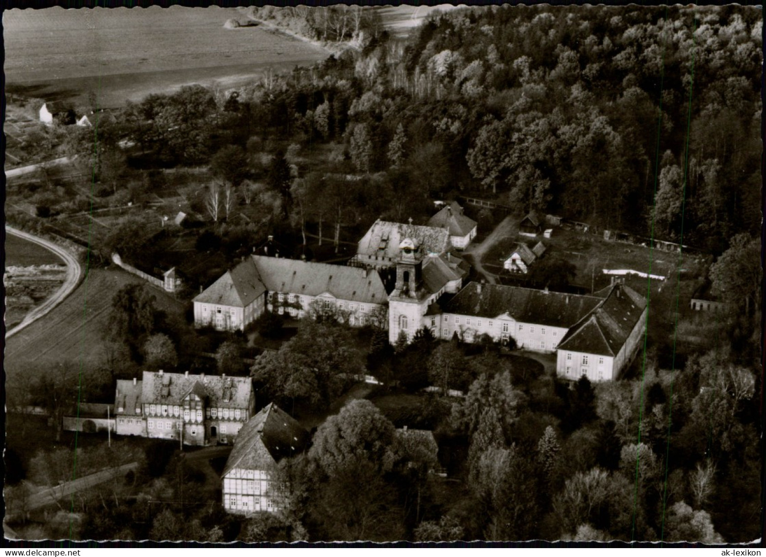 Bad Bevensen Kloster Medingen Vom Flugzeug Aus, Luftaufnahme 1960 - Bad Bevensen