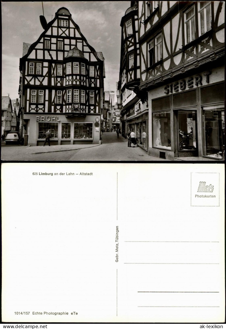 Ansichtskarte Limburg (Lahn) Altstadt, Straßen - Geschäfte 1964 - Limburg