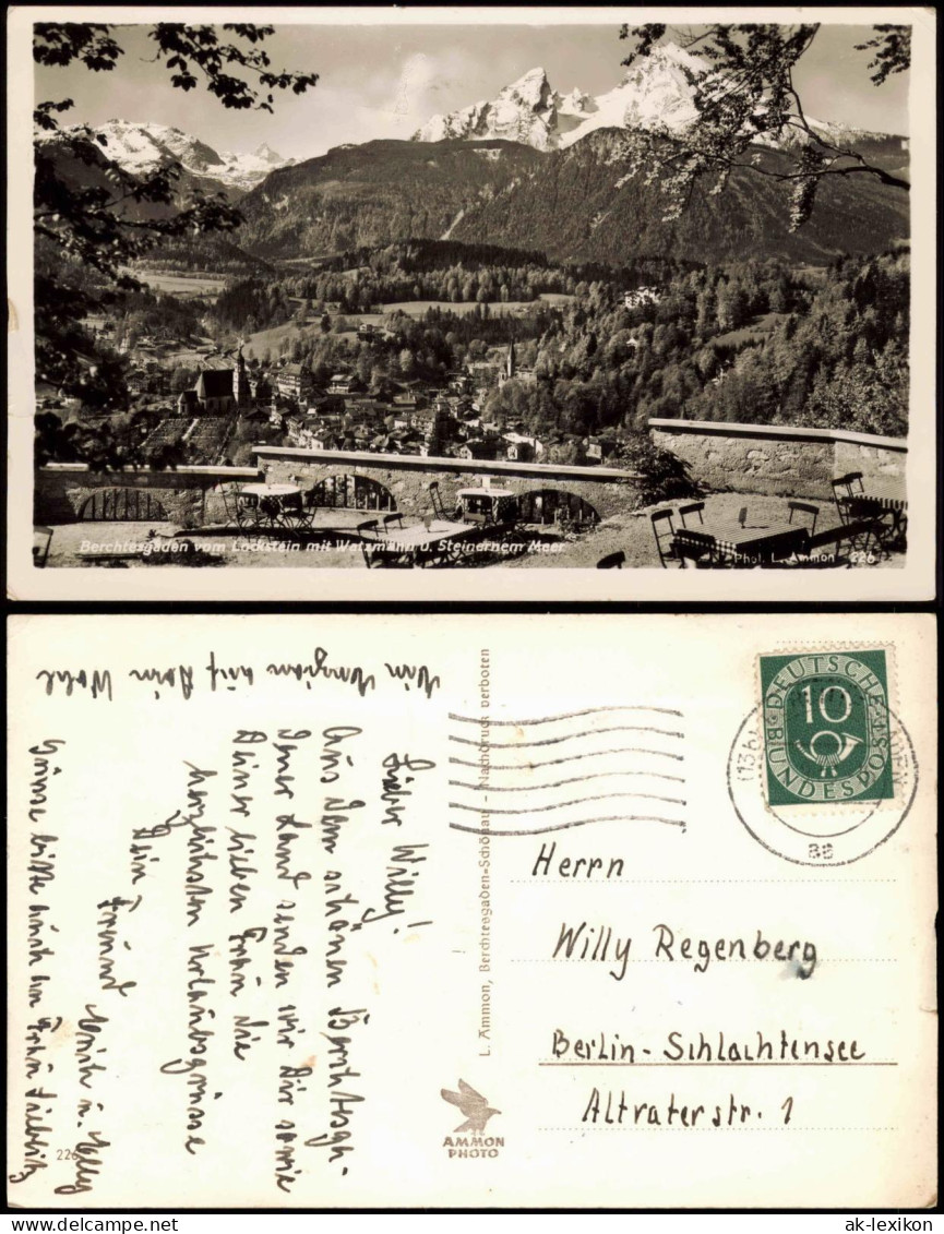 Berchtesgaden Panorama-Ansicht Blick Vom Lockstein Zum Watzmann 1955 - Berchtesgaden