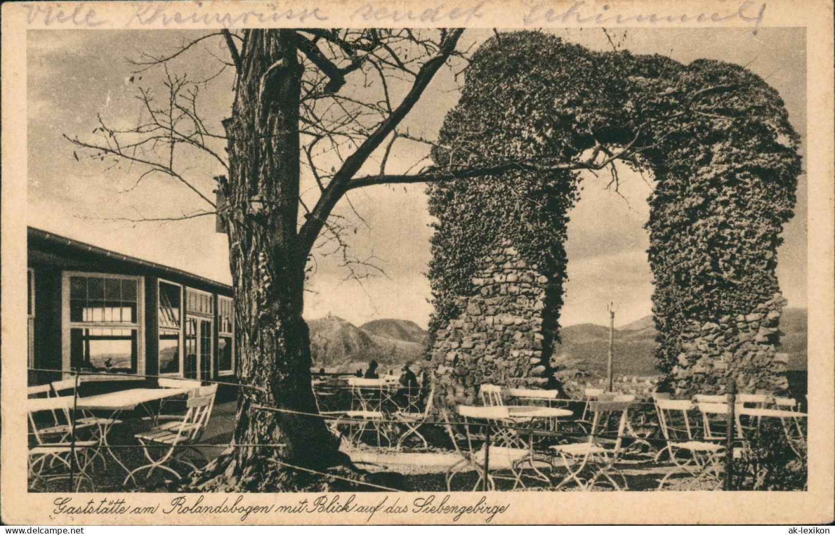Rolandswerth-Remagen Gaststätte Am Rolandsbogen Mit   Shebengebirge 1935 - Remagen